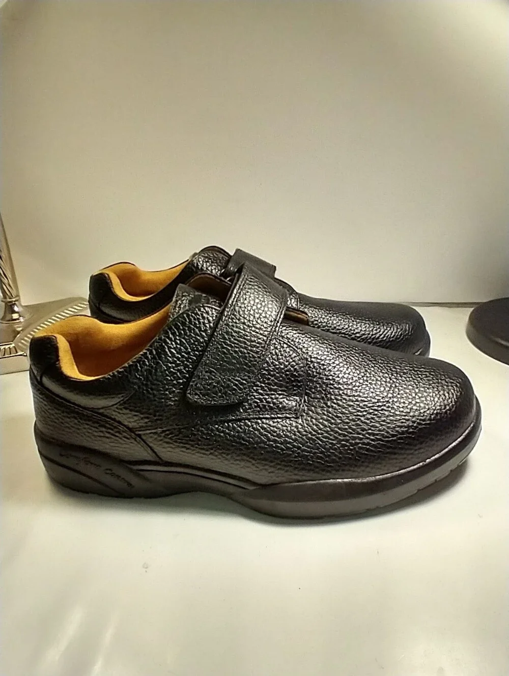 Dr Comfort William X Black Leather Slip On Orthopedic Shoes Men's sz 13XW.